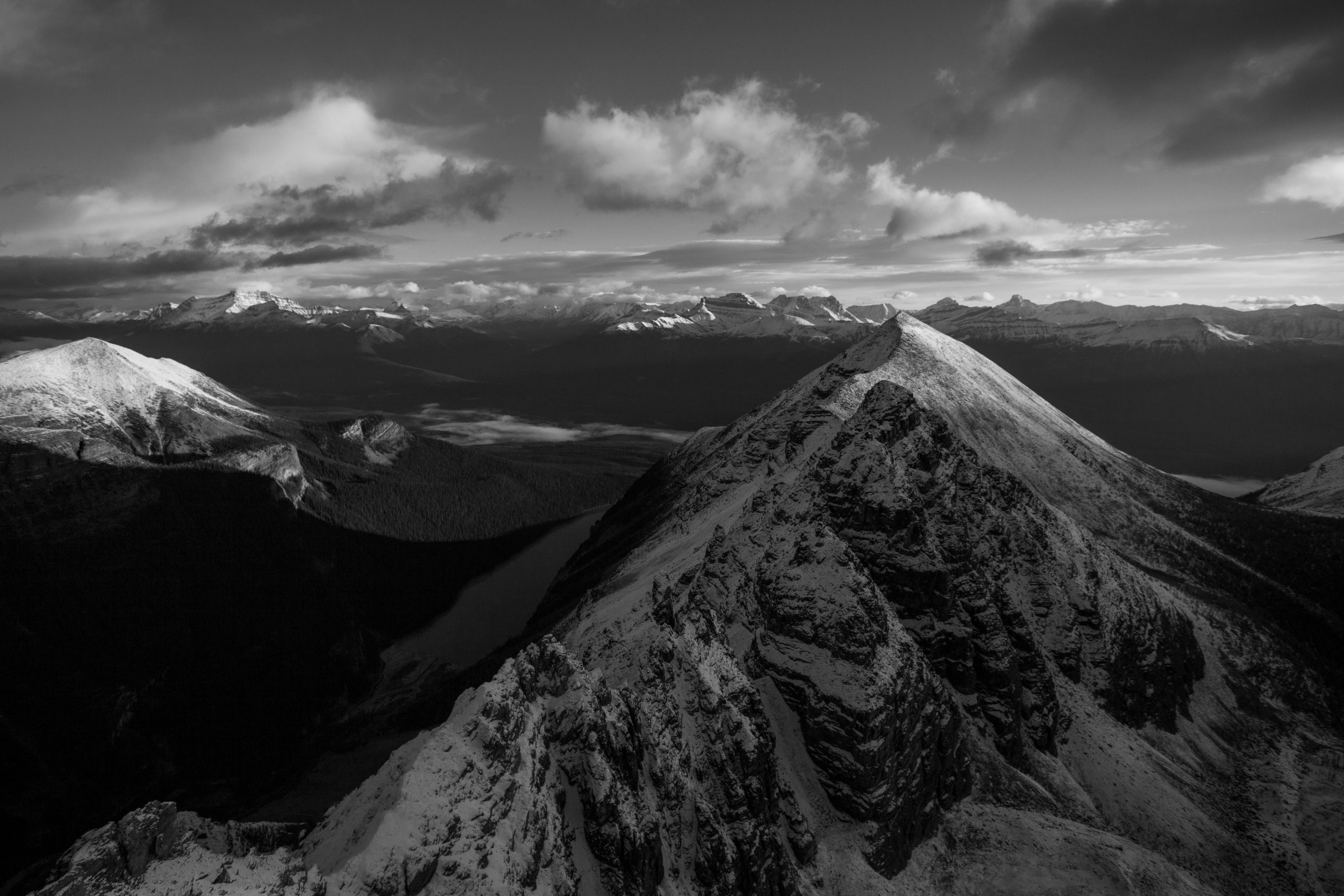 Lake Louise Back Mountain Aerial