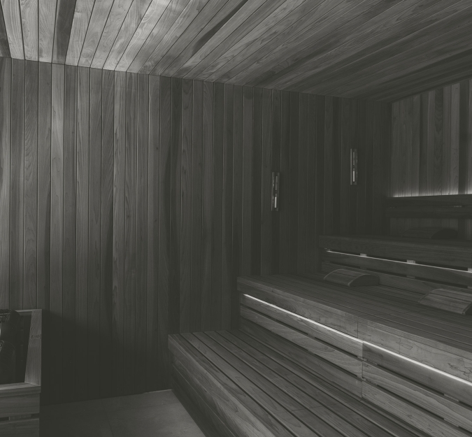 A Sauna at BASIN Glacial Waters