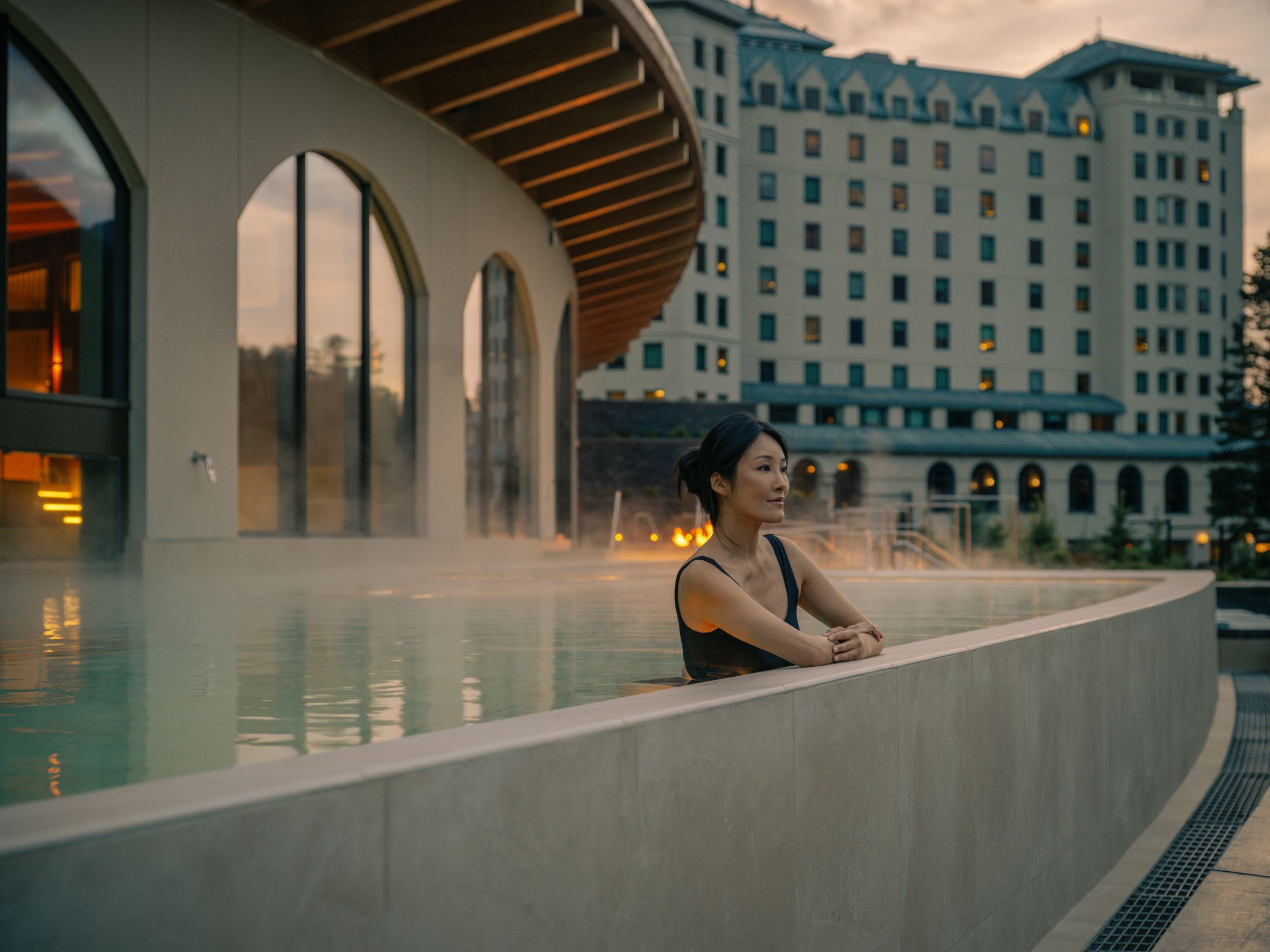 Outdoor Vitality Pool at BASIN Glacial Waters