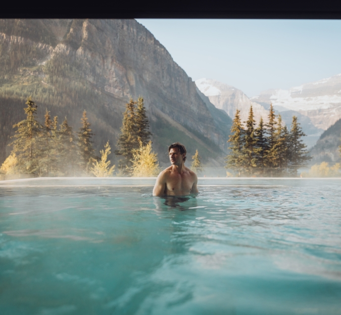 The Vitality Pool at Basin Glacial Waters. Photo by Scott Bakken
