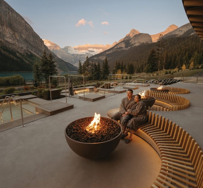 Early morning at BASIN Glacial Waters in Lake Louise