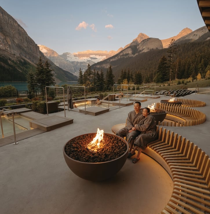 Early morning at BASIN Glacial Waters in Lake Louise